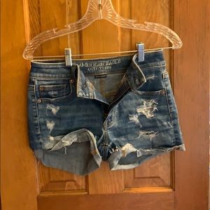 American Eagle distressed jean shorts